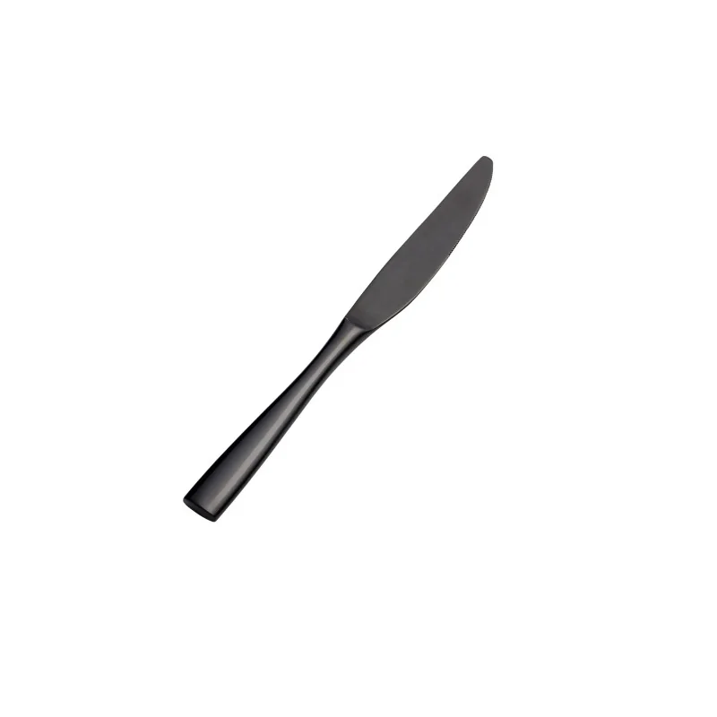 Bon Chef Manhattan Dinner Knife - 9" - Black PVD Mirror Finish - Set of 12