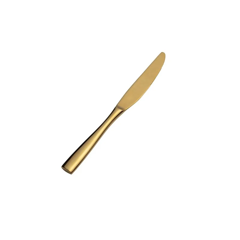 Bon Chef Manhattan Dinner Knife - 9" - Gold PVD Mirror Finish - Set of 12