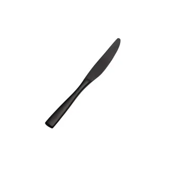 Bon Chef Manhattan Dinner Knife - 9" - Black PVD Matte Finish - Set of 12