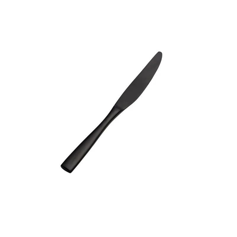 Bon Chef Manhattan Dinner Knife - 9" - Black PVD Matte Finish - Set of 12