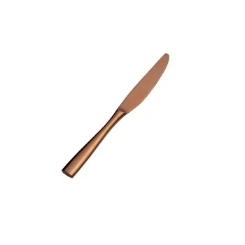 Bon Chef Manhattan Dinner Knife - 9" - Rose Gold PVD Mirror Finish - Set of 12