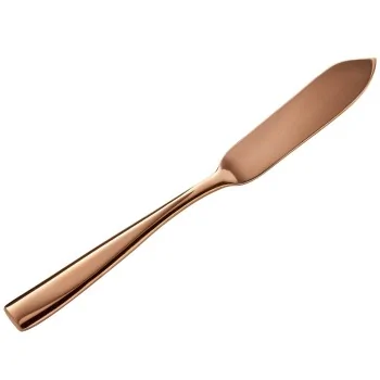Bon Chef Manhattan Butter Knife - 6 - 5/8" - Rose Gold PVD Mirror Finish - Set of 12