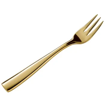 Bon Chef Manhattan Oyster/Cocktail Fork - 5 - 3/8" - Gold PVD Mirror Finish - Set of 12