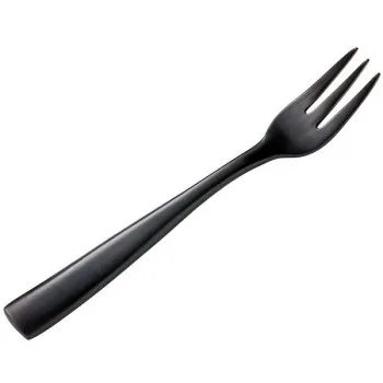 Bon Chef Manhattan Oyster/Cocktail Fork - 5 - 3/8" - Black PVD Matte Finish - Set of 12