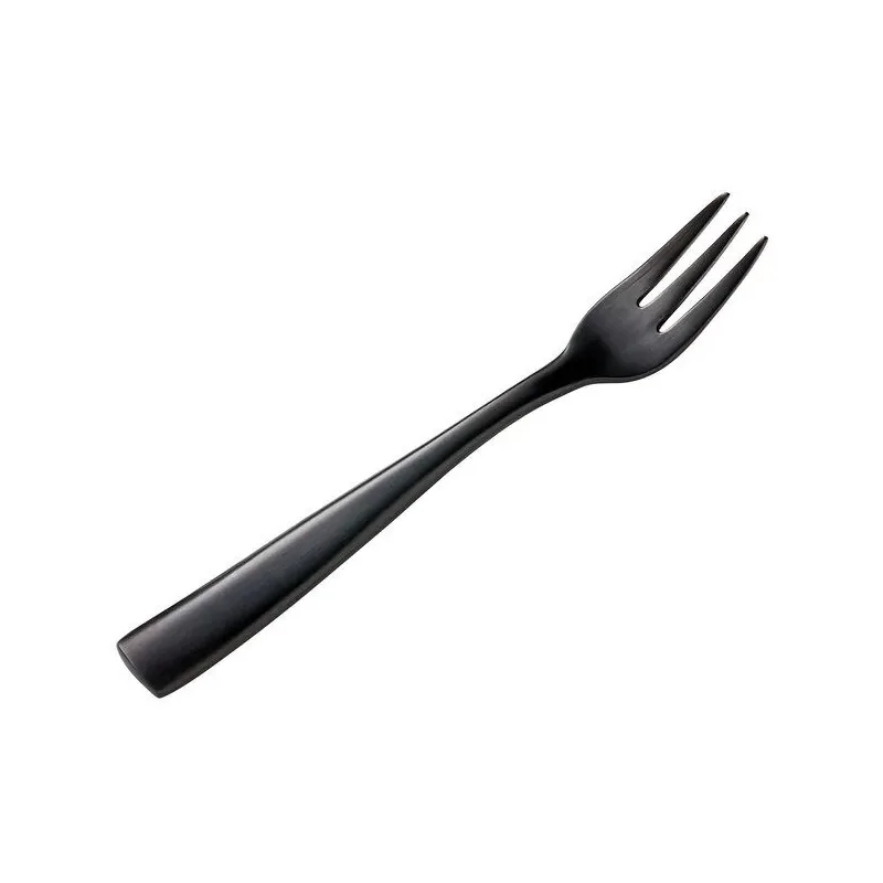 Bon Chef Manhattan Oyster/Cocktail Fork - 5 - 3/8" - Black PVD Matte Finish - Set of 12