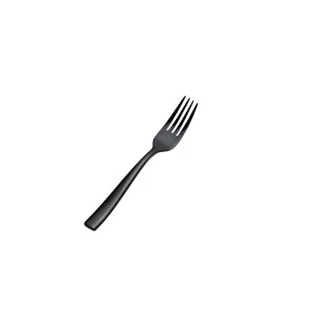 Bon Chef Manhattan Salad Fork - 6 - 3/4" - Black PVD Mirror Finish - Set of 12
