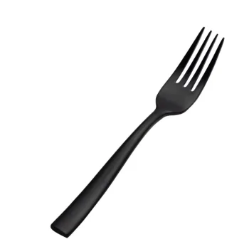 Bon Chef Manhattan Salad Fork - 6 - 3/4" - Black PVD Matte Finish - Set of 12