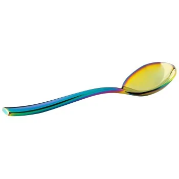 Bon Chef Manhattan Bouillon Spoon - 6.38" - Rainbow PVD - Set of 12