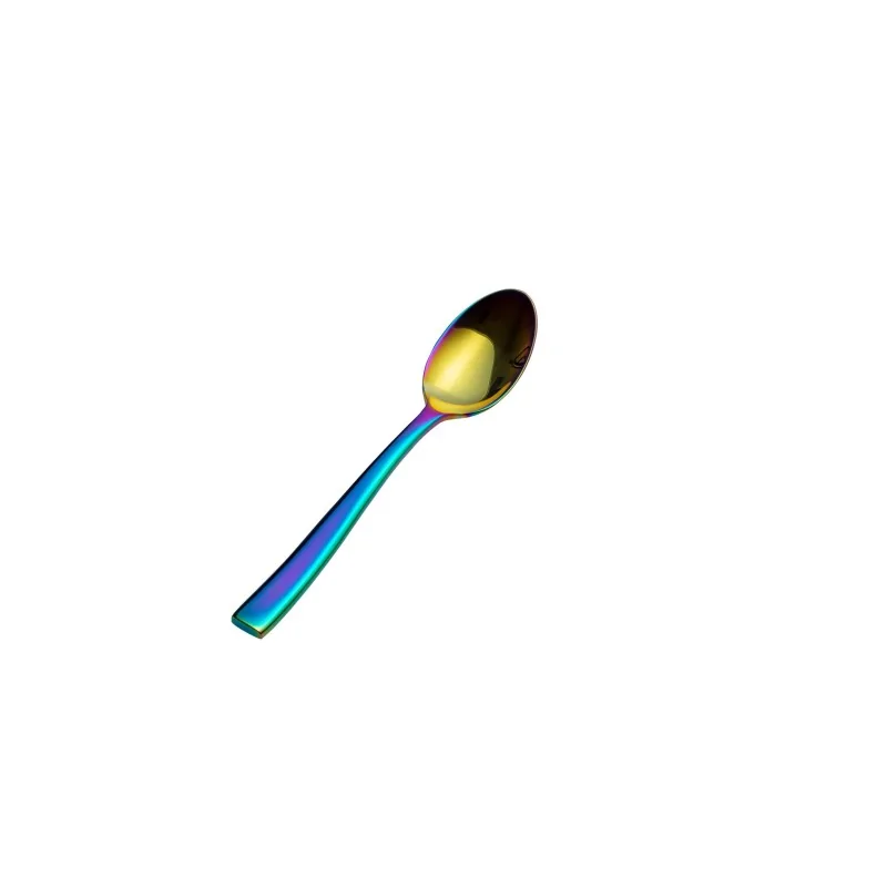 Bon Chef Manhattan Teaspoon - 6.5" - Rainbow PVD - Set of 12