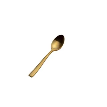 Bon Chef Manhattan Teaspoon - 6.5" - Gold PVD - Matte Finish - Set of 12