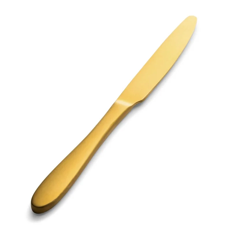Bon Chef Luce Bread & Butter Knife - 6.93" - Solid Handle - Gold Matte Finish - Set of 12 Bon Chef Luce Bread & Butter Knife - 6.93" - Solid Handle - Gold Matte Finish - Set of 12
