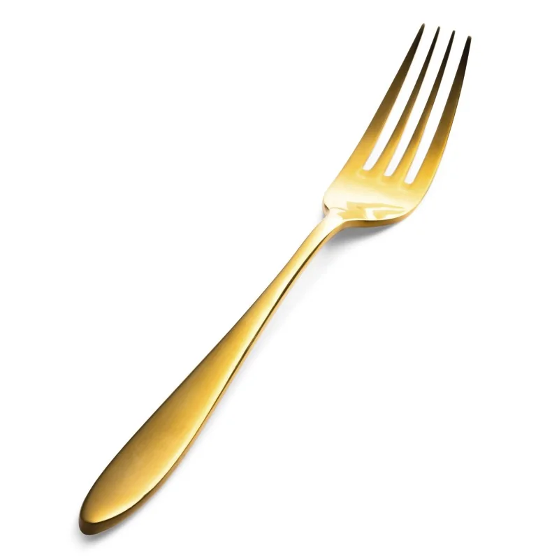 Bon Chef Luce Euro Dinner Fork - 8.23" - Gold Mirror Finish - Set of 12 Bon Chef Luce Euro Dinner Fork - 8.23" - Gold Mirror Finish - Set of 12