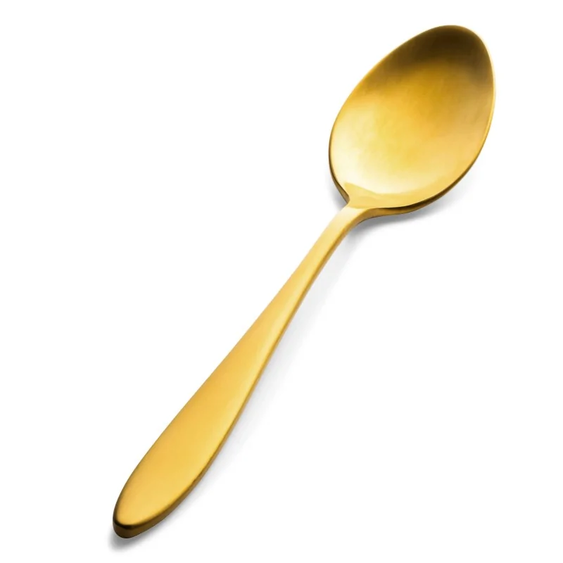 Bon Chef Luce Soup/Dessert Spoon - 7.95" - Gold Matte Finish - Set of 12 Bon Chef Luce Soup/Dessert Spoon - 7.95" - Gold Matte Finish - Set of 12