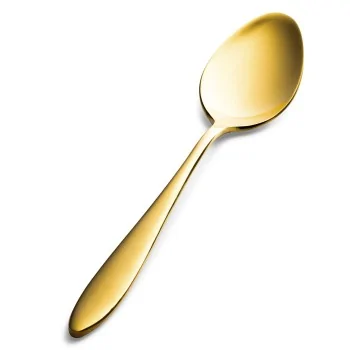 Bon Chef Luce Soup/Dessert Spoon - 7.95" - Gold Mirror Finish - Set of 12