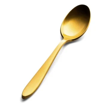 Bon Chef Luce Teaspoon - 6.3" - Gold Matte Finish - Set of 12