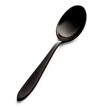 Bon Chef Luce Teaspoon - 6.3" - Black Matte Finish - Set of 12