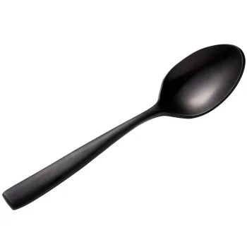 Bon Chef Manhattan Demitasse Spoon - 4 - 7/8" - Black PVD Matte Finish - Set of 12