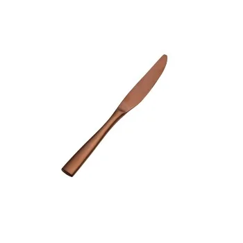 Bon Chef Manhattan Dinner Knife - 9" - Rose Gold PVD Matte Finish - Set of 12