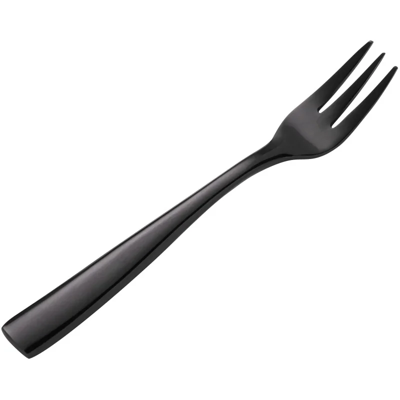 Bon Chef Manhattan Oyster/Cocktail Fork - 5 - 3/8" - Black PVD Mirror Finish - Set of 12