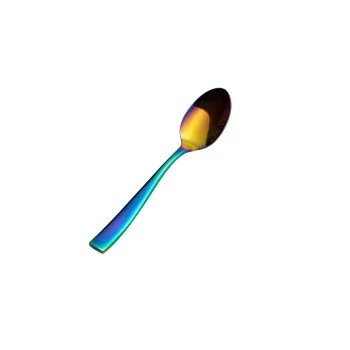 Bon Chef Manhattan Soup/Dessert Spoon - 7 - 3/4" - Rainbow PVD - Set of 12