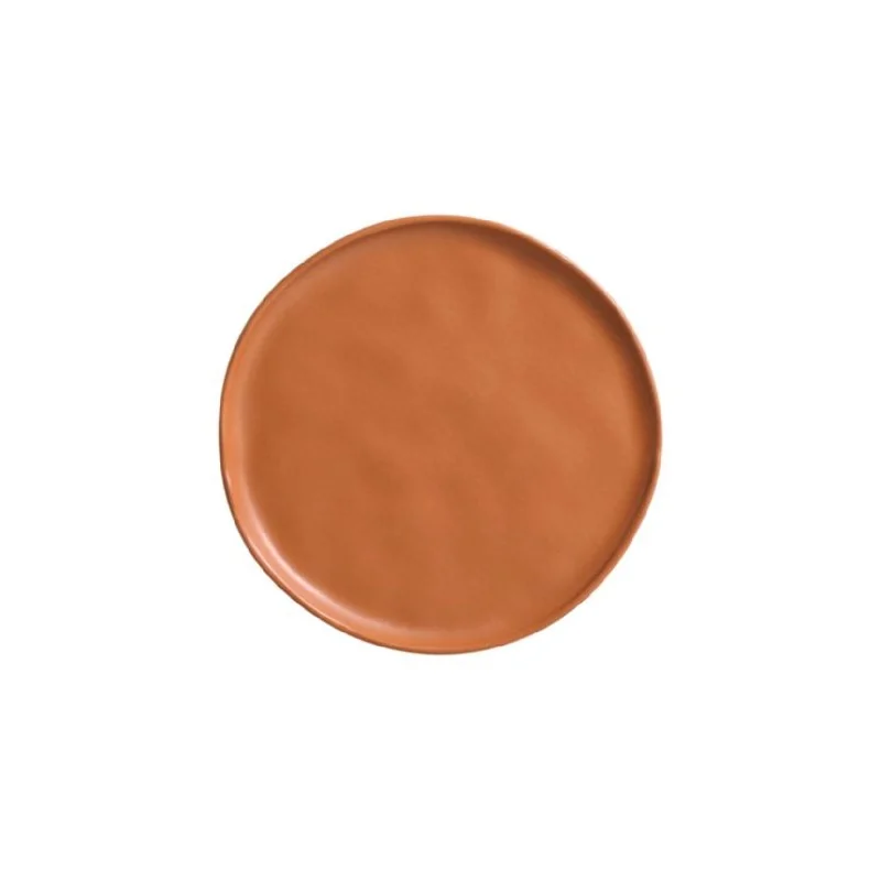 Stoneware Terracotta Dessert Plate Bio - Diam. 8.46" - Pack of 12 Stoneware Terracotta Dessert Plate Bio - Diam. 8.46" - Pack of 12