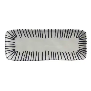 Stoneware Elemento Organic Rectangular Platter Medium - Diam. 12.99 x 5.12" - Pack of 12