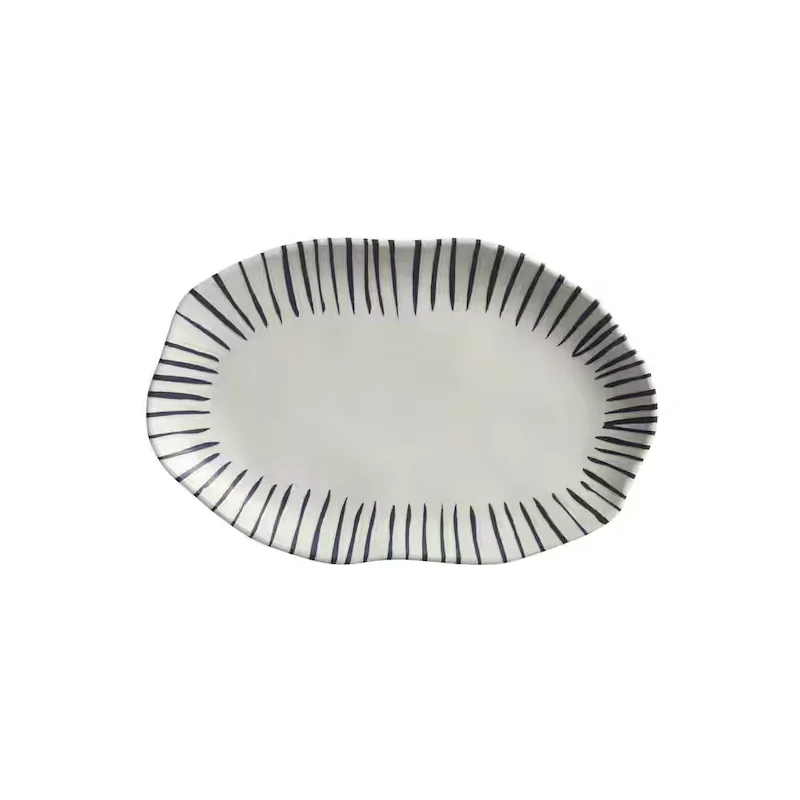 Stoneware Elemento Shallow Oval Platter Medium Bio - Diam. 11.81 x 7.87" - Pack of 12