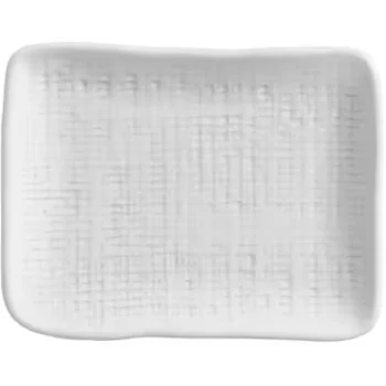 Stoneware New White Rectangular Platter Juta - Diam. 7.08 x 5.51" - Pack of 12