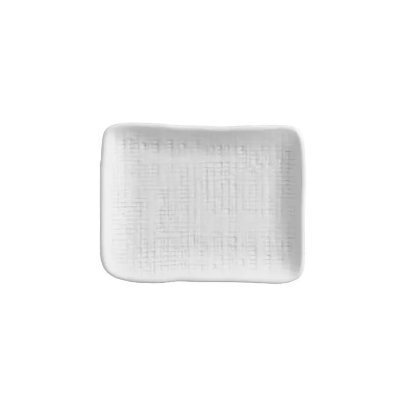 Stoneware New White Rectangular Platter Juta - Diam. 7.08 x 5.51" - Pack of 12 Stoneware New White Rectangular Platter Juta - Diam. 7.08 x 5.51" - Pack of 12