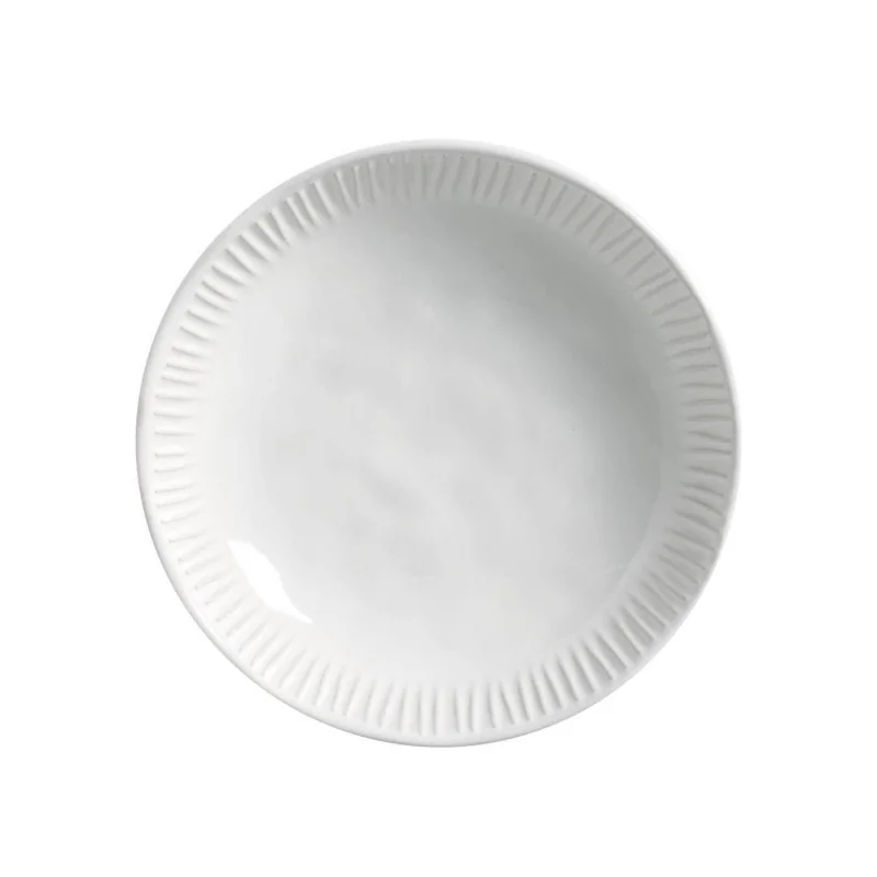 Stoneware New White Linhas Soup Plate - Diam. 8.86" - Pack of 12 Stoneware New White Linhas Soup Plate - Diam. 8.86" - Pack of 12