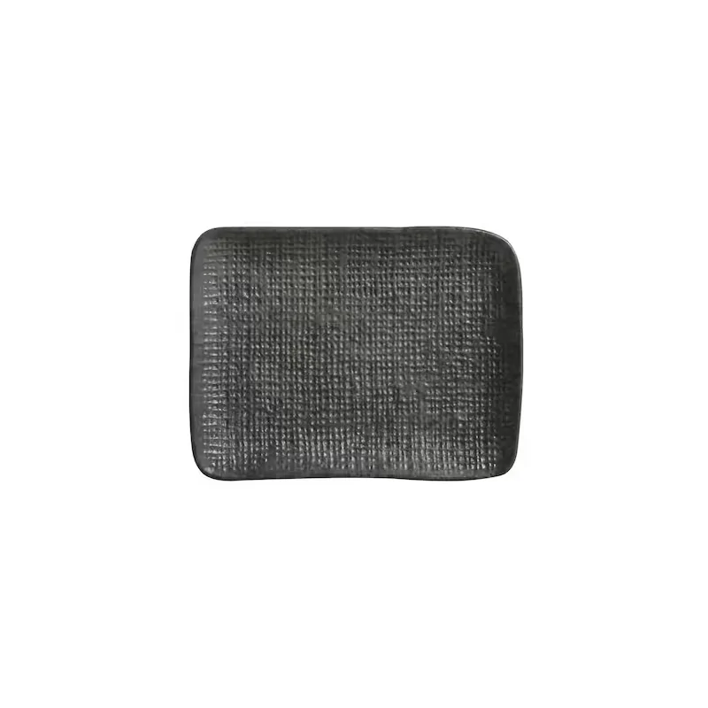 Stoneware Chromium Rectangular Platter Juta - Diam. 7.08 x 5.51" - Pack of 12