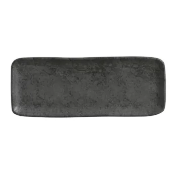 Stoneware Chromium Organic Rectangular Platter Medium - Diam. 12.99 x 5.12" - Pack of 12