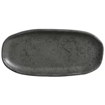 Stoneware Chromium Organic Shallow Oval Platter - Diam. 6.5 x 3.15" - Pack of 12