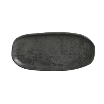 Stoneware Chromium Organic Shallow Oval Platter - Diam. 9.06 x 4.33" - Pack of 12