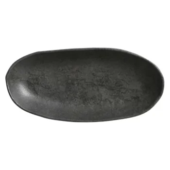 Stoneware Chromium Organic Deep Oval Platter Large - Diam. 12.6 x 6.3" - Pack of 12