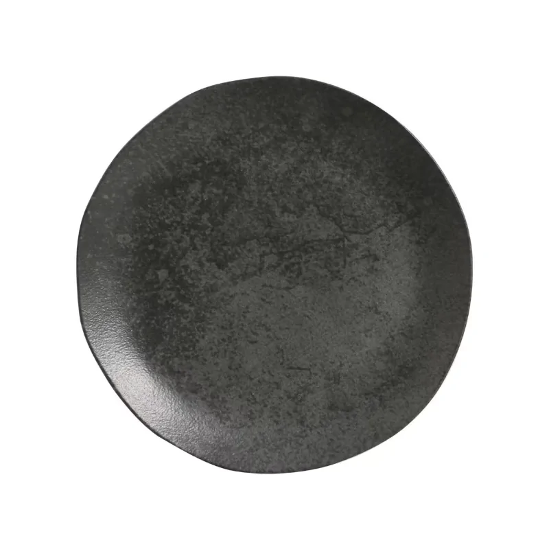 Stoneware Chromium Organic Dinner Plate - Diam. 10.43" - Pack of 12