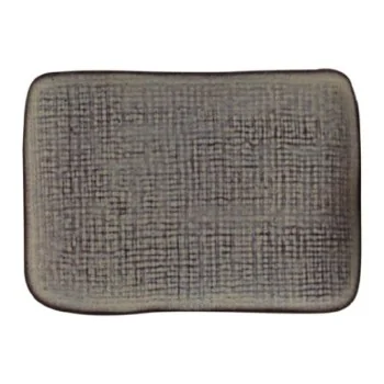 Stoneware Tourmaline Rectangular Platter Juta - Diam. 7.08 x 5.51" - Pack of 12