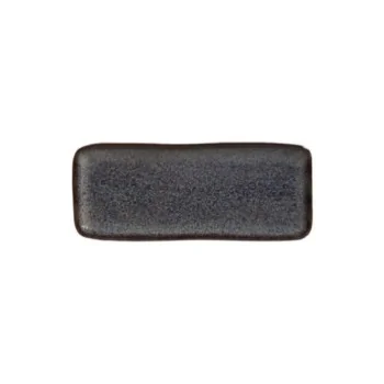 Stoneware Titanium Organic Rectangular Platter - Diam. 8.66 x 3.74" - Pack of 12