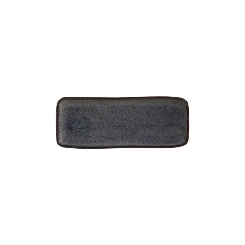 Stoneware Titanium Organic Rectangular Platter Medium - Diam. 12.99 x 5.12" - Pack of 12