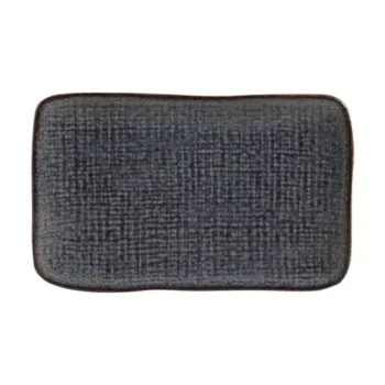 Stoneware Titanium Rectangular Platter Medium Juta - Diam. 10.63 x 6.3" - Pack of 12