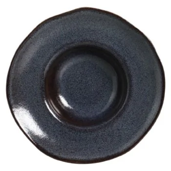 Stoneware Titanium Deep Rim Plate - Diam. 11.02 x 2.56" - Pack of 12