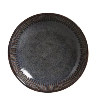 Stoneware Titanium Linhas Soup Plate - Diam. 8.86" - Pack of 12