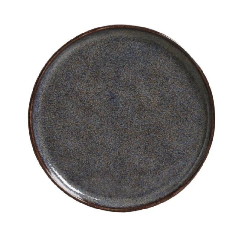 Stoneware Titanium Dessert Plate Bio - Diam. 8.46" - Pack of 12