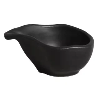 Stoneware Matte Black Organic Teardrop - 1.35 oz. - Pack of 12