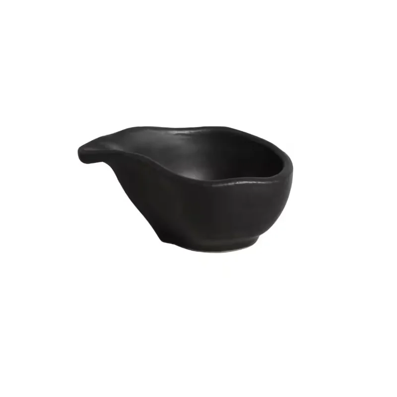 Stoneware Matte Black Organic Teardrop - 1.35 oz. - Pack of 12