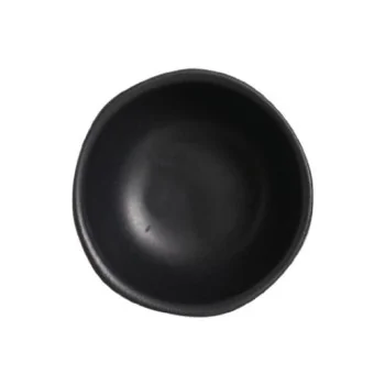 Stoneware Matte Black Organic Ramekin - Diam. 3.54 x 1.18" - Pack of 12