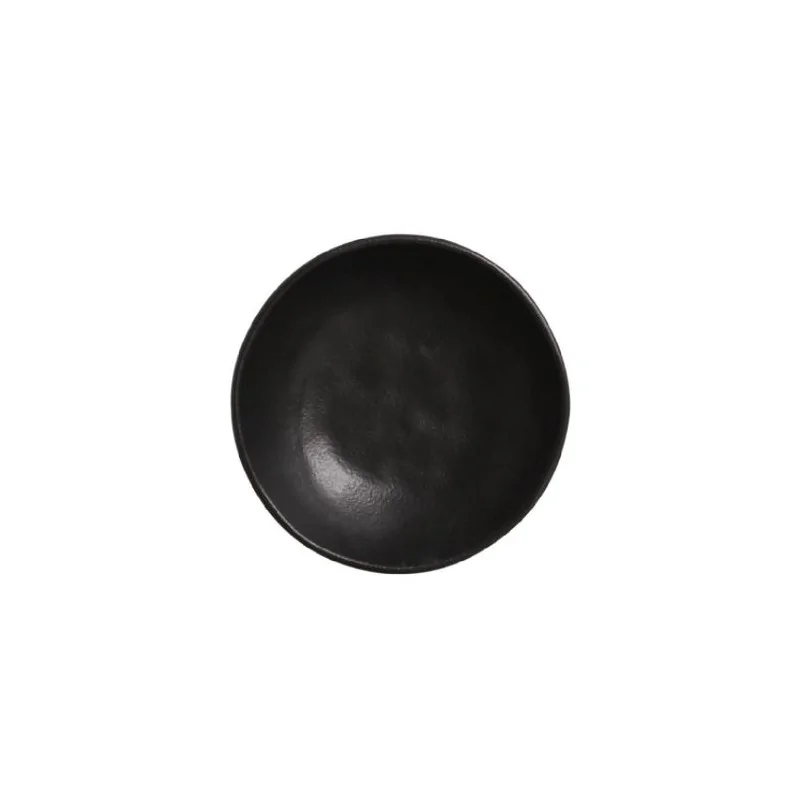 Stoneware Matte Black Organic Bowl - Diam. 6.9 x 2.2" - Pack of 12