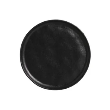 Stoneware Matte Black Bread Plate - Diam. 6.1 x 0.63" - Pack of 12