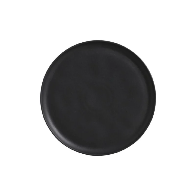 Stoneware Matte Black Dinner Plate Bio - Diam. 11.42" - Pack of 12