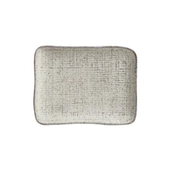 Stoneware Pistache Rectangular Platter Juta - Diam. 7.08 x 5.51" - Pack of 12
